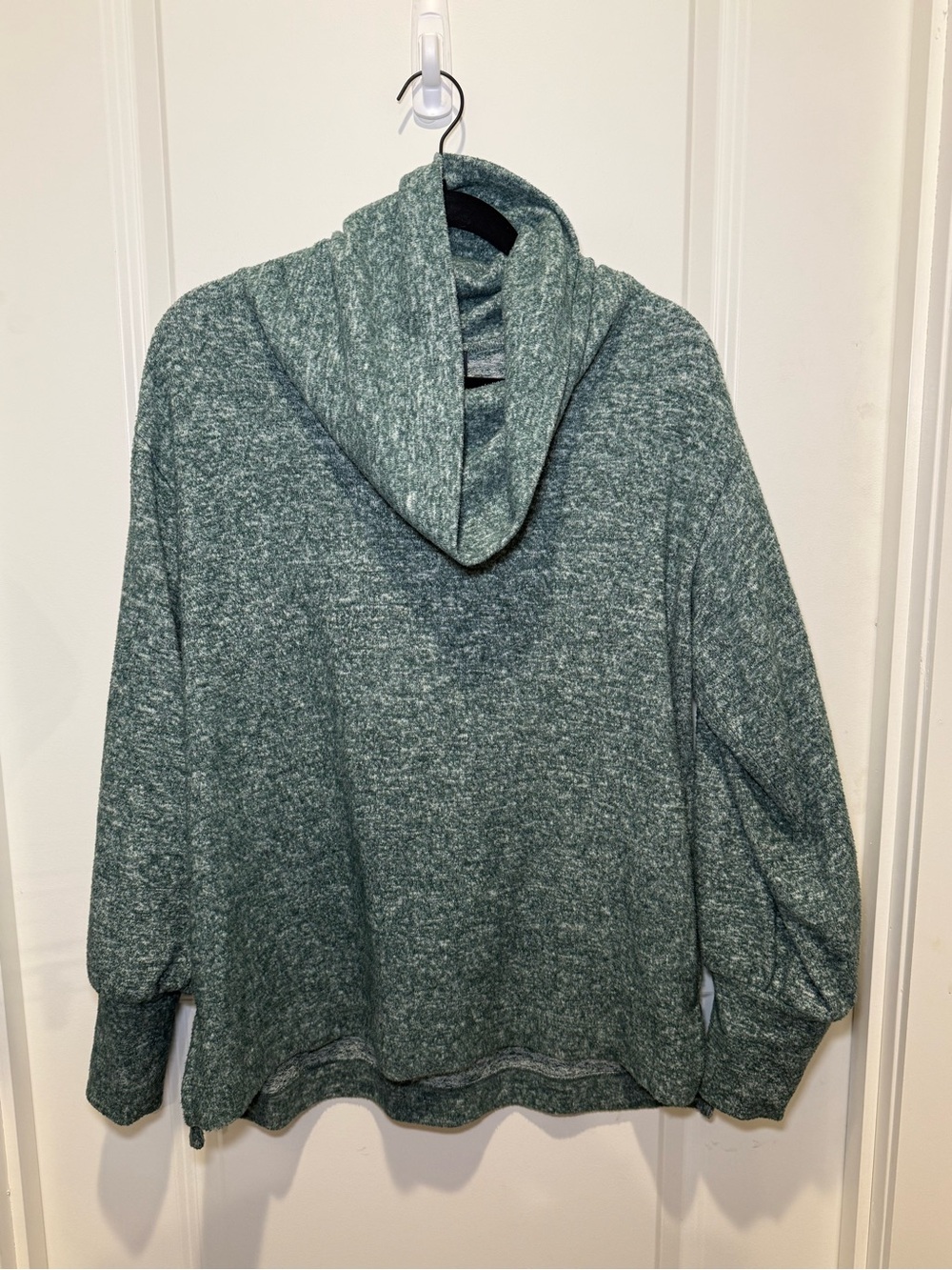 Maeve Heathered Sage Cowl-Neck Sweater - Picture 2 of 5